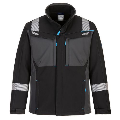 Kurtka trudnopalna i antystatyczna Softshell WX3, czarny