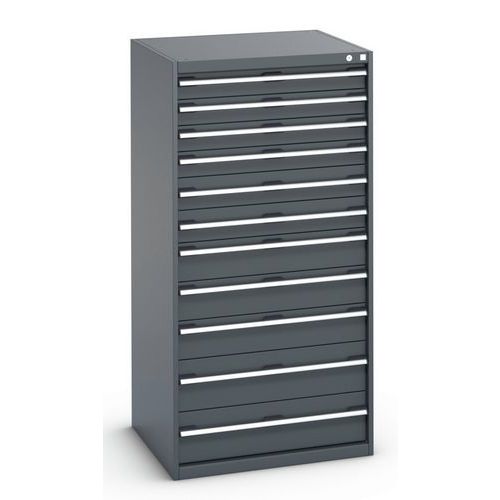 Warsztatowe szafki z szufladami Bott Cubio, 160 x 80 x 52,5-75 cm, 11 szuflad