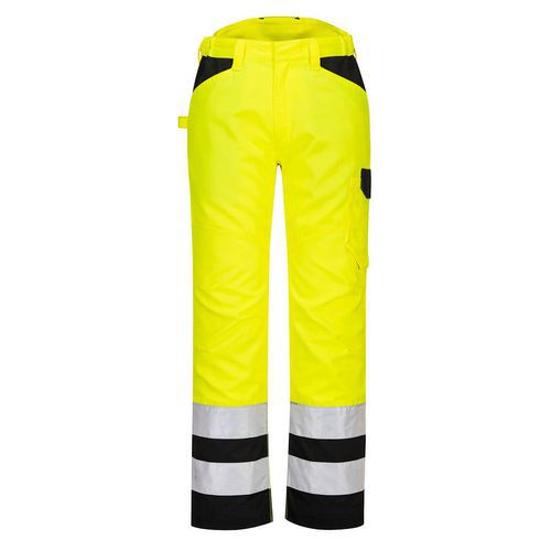 Spodnie serwisowe ostrzegawcze PW2, czarny/żółty
