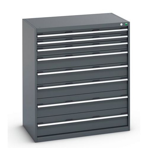 Szafki warsztatowe z szufladami Bott Cubio 200, 120 x 105 x 65-75 cm, 8 szuflad