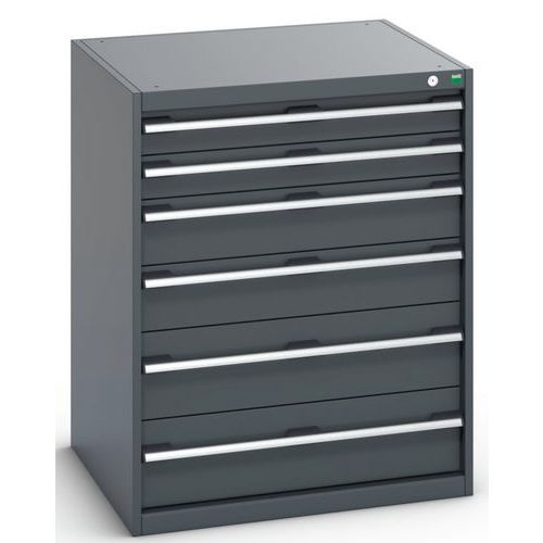 Szafki warsztatowe z szufladami Bott Cubio 200, 100 x 80 x 65-75 cm, 6 szuflad