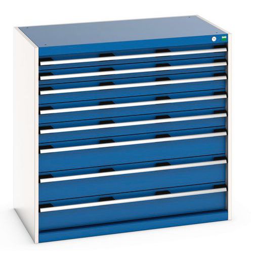 Szafki warsztatowe z szufladami Bott Cubio 200, 100 x 105 x 65-75 cm, 8 szuflad