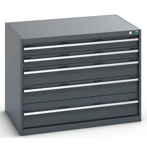 Szafki warsztatowe z szufladami Bott Cubio 200, 80 x 105 x 65-75 cm, 5 szuflad