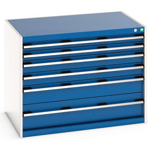 Szafki warsztatowe z szufladami Bott Cubio 200, 80 x 105 x 65-75 cm, 6 szuflad