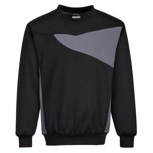 Bluza PW2 okrągłym wykończeniem pod szyją, czarny/szary