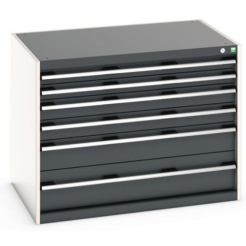 Szafki warsztatowe z szufladami Bott Cubio 200, 80 x 105 x 65-75 cm, 6 szuflad