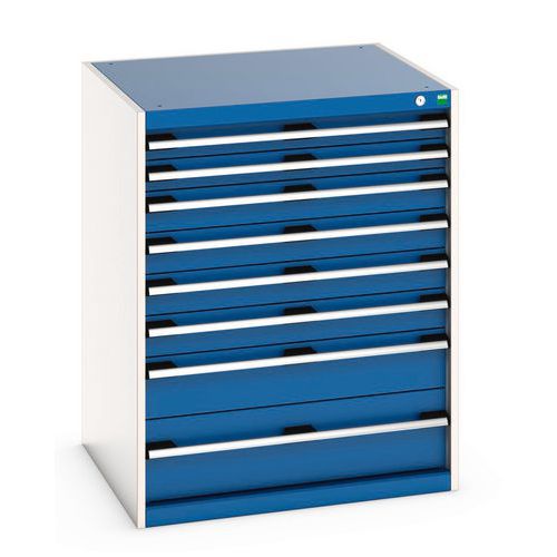Szafki warsztatowe z szufladami Bott Cubio 200, 100 x 80 x 65-75 cm, 8 szuflad