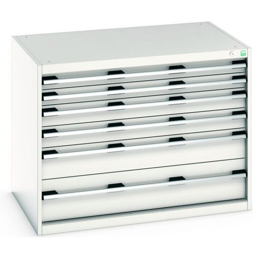 Szafki warsztatowe z szufladami Bott Cubio 200, 80 x 105 x 65-75 cm, 6 szuflad