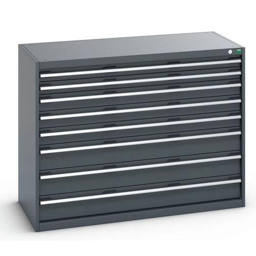 Szafki warsztatowe z szufladami Bott Cubio 200, 100 x 130 x 65-75 cm, 8 szuflad