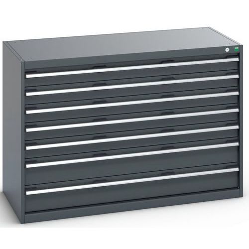 Szafki warsztatowe z szufladami Bott Cubio 200, 90 x 130 x 65-75 cm, 7 szuflad