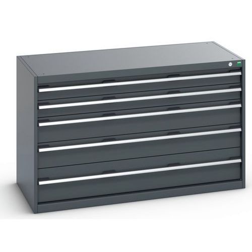 Warsztatowe szafki z szufladami Bott Cubio 200, 80 x 130 x 65-75 cm, 5 szuflad