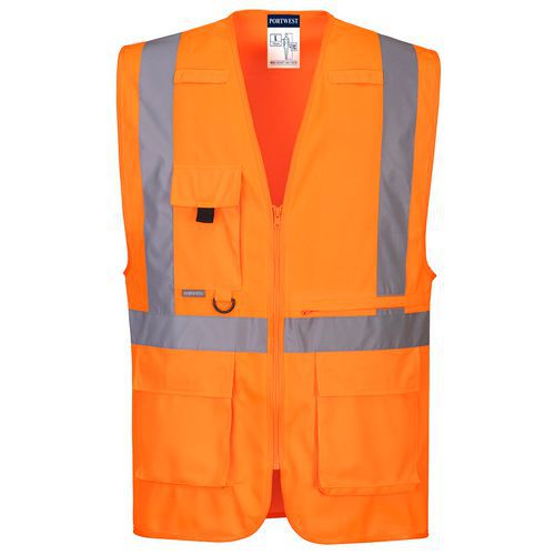 Kamizelka Hi-Vis Executive z kieszenią na tablet, pomarańczowy