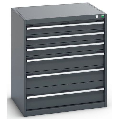 Szafki warsztatowe z szufladami Bott Cubio 200, 90 x 80 x 65-75 cm, 6 szuflad