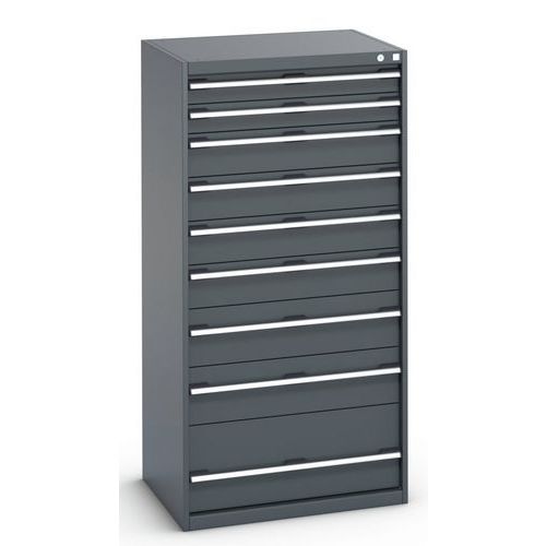 Szuflady warsztatowe Bott Cubio 200, 160 x 80 x 65-75 cm, 9 szuflad