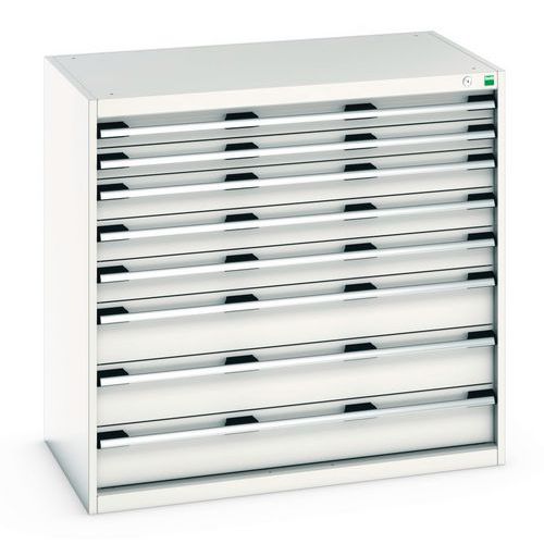 Szafki warsztatowe z szufladami Bott Cubio 200, 100 x 105 x 65-75 cm, 8 szuflad