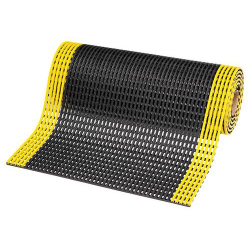 Maty antypoślizgowe Flexdek™, czarny/żółty, szerokość 122 cm