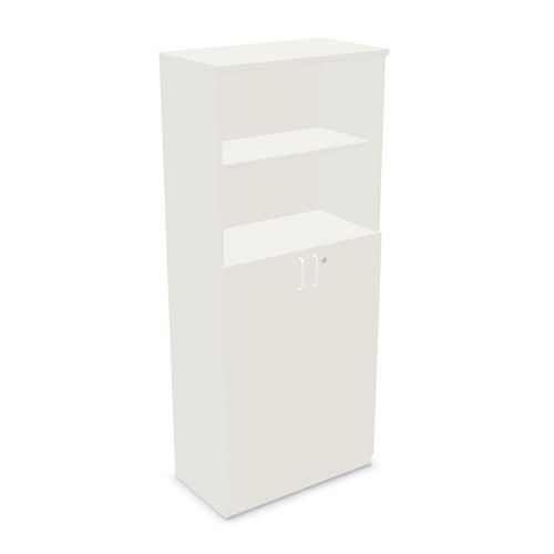 Wysoka szafa biurowa NowyStyl ES Cabinet, z wnęką i drzwiczkami, 189,5 x 80 x 44,5 cm