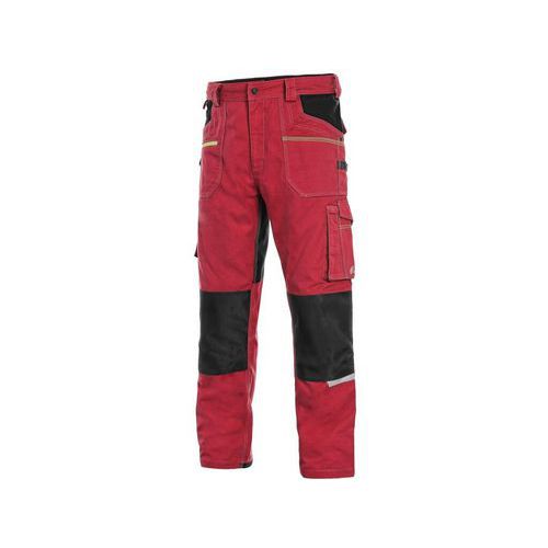 Spodnie CXS STRETCH, męskie, czerwono-czarne