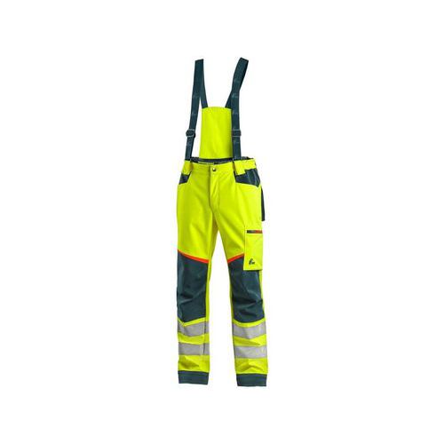 Spodnie CXS BEDFORD, odblaskowe, męskie, softshell, żółto-petrol
