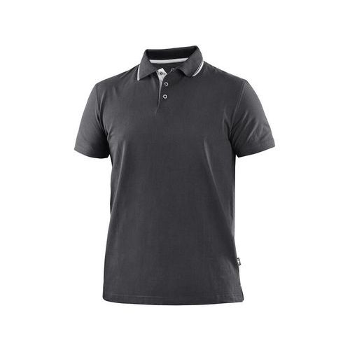 Koszulka polo CXS HENRY, męska, krótki rękaw, antracytowo-biała