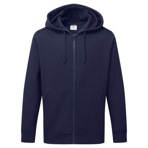 Bluza z kapturem zapinana na zamek, ciemno niebieski