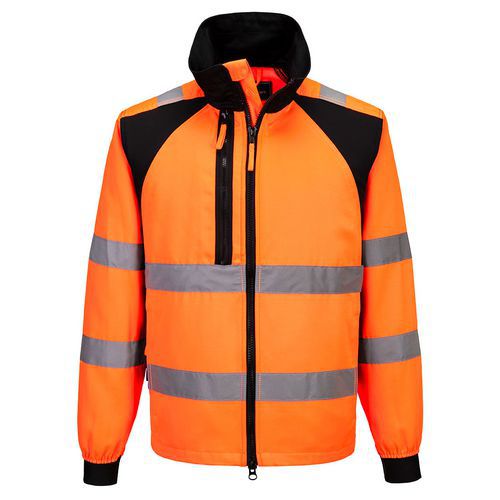 Ostrzegawcza bluza robocza WX2 Eco, czarny/pomarańczowy