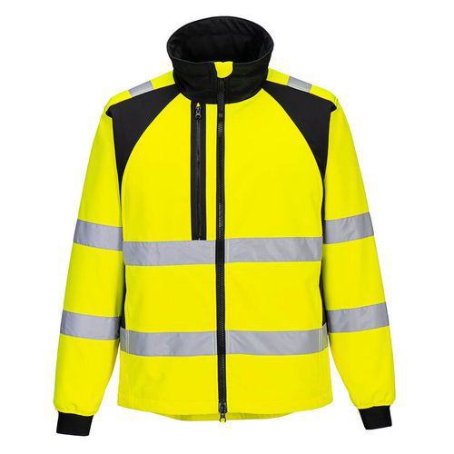 Kurtka ostrzegawcza Softshell WX2 Eco (2L), czarny/żółty