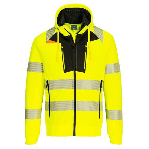 Bluza ostrzegawcza PW3 z kapturem, czarny/żółty