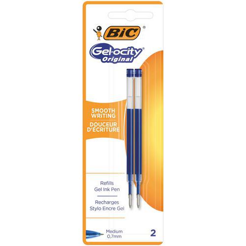 Wkłady do długopisów żelowych BIC Gel-ocity Original ze średnią końcówką