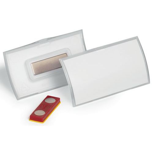 Odznaki CLICK FOLD z trwałym magnesem, przezroczyste Odznaki CLICK FOLD z trwałym magnesem, przezroczyste