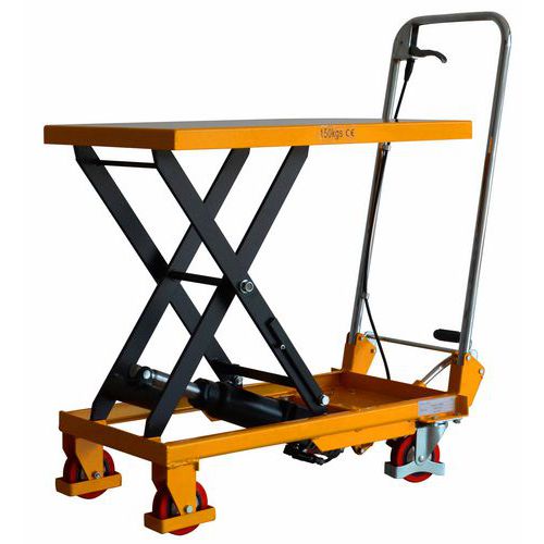 Mobilny hydrauliczny stół podnośnikowy Lift, do 150 kg, blat 70 cm × 45 cm