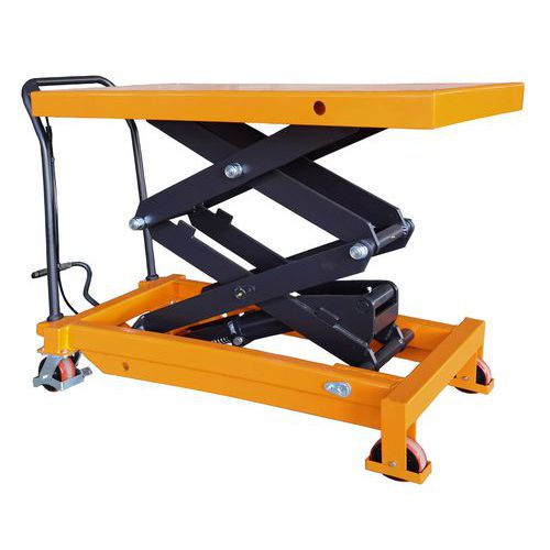 Mobilny hydrauliczny stół podnośnikowy D-Lift, do 700 kg, blat 122 cm × 61 cm