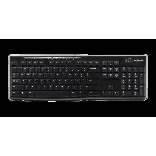 Multimedialna klawiatura bezprzewodowa Logitech K270, CZ, czarna