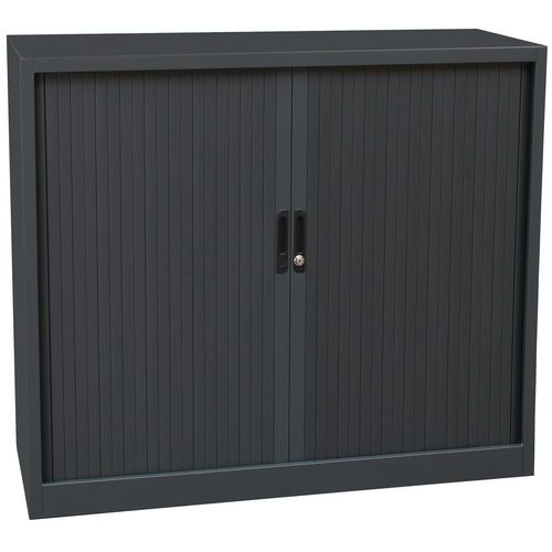 Szafy aktowe metalowe z roletą, 2 półki, 105 x 120 x 45 cm