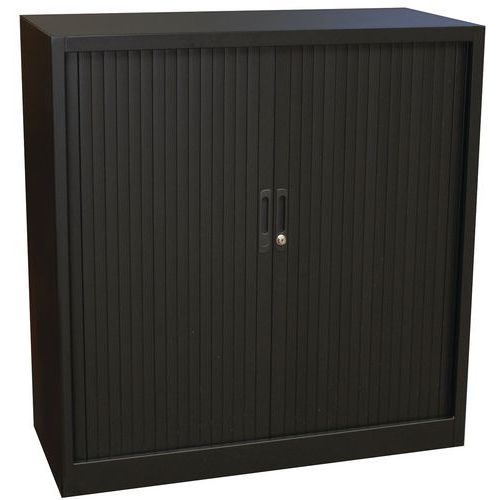 Szafy aktowe metalowe z roletą, 2 półki, 105 x 100 x 45 cm