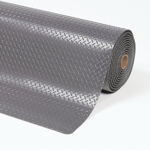 Przeciwzmęczeniowe maty przemysłowe Cushion Trax® z powierzchnią diamentową, szare