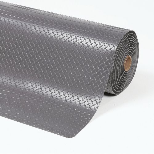 Przeciwzmęczeniowe maty przemysłowe Cushion Trax® z powierzchnią diamentową, szare