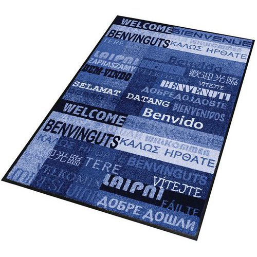 Maty czyszczące do wnętrz Déco Design™ New Welcome, niebieskie