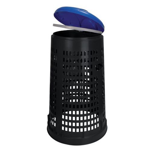 Okrągły perforowany plastikowy kosz na śmieci Ruff – 110 l_Vepabins Okrągły perforowany plastikowy kosz na śmieci Ruff – 110 l_Vepabins