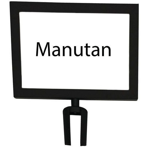 Tablice informacyjne do odgradzania słupków Manutan Expert 2 m, czarne