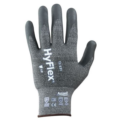 Rękawice robocze Ansell HyFlex® 11-531 częściowo powlekane nitrylem, 12 par