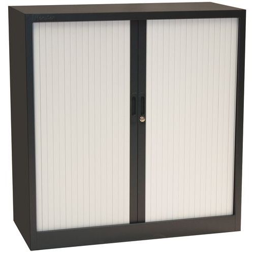 Metalowe szafy aktowe z roletą Manutan Expert, 2 półki, 105 x 100 x 45,7 cm