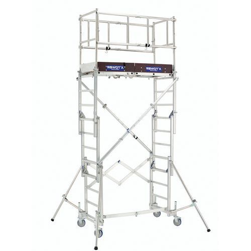 Aluminiowe rusztowanie jezdne z platformą X Tower Tubesca-Comabi