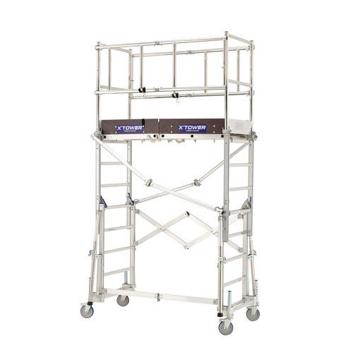 Aluminiowe rusztowanie jezdne z platformą X Tower Tubesca-Comabi