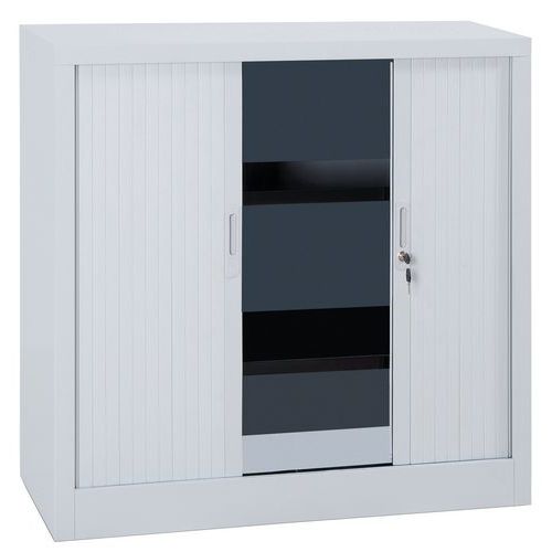 Metalowe szafy aktowe Manutan Expert z roletą, 105 x 120 x 45 cm Metalowe szafy aktowe Manutan Expert z roletą, 105 x 120 x 45 cm