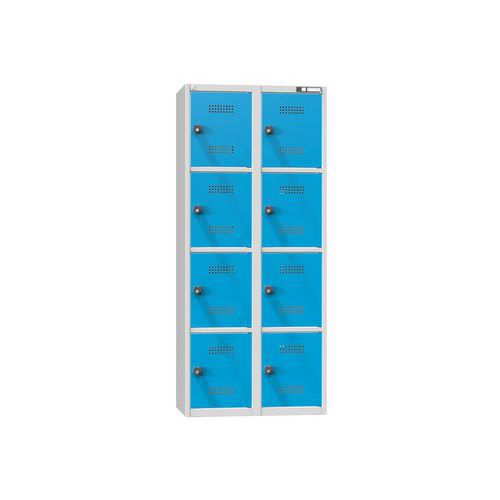 Szafki ładujące z zamkiem na monety, 800 x 500 x 1850 mm, szuflada F, EUR