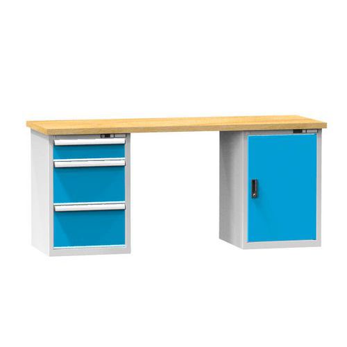 Stoły warsztatowe KOMBI LM4715, 1500 x 700 x 880 mm, MULTIPLEX