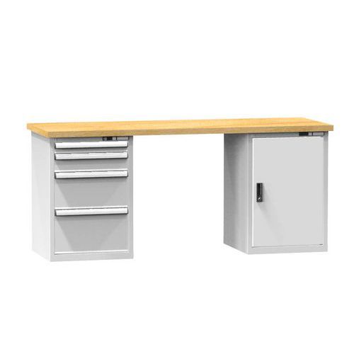Stoły warsztatowe KOMBI MM4825, 2500 x 800 x 880 mm, MULTIPLEX