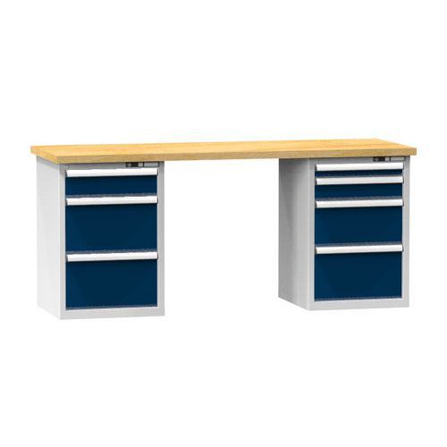 Stoły warsztatowe KOMBI NM4815, 1500 x 800 x 880 mm, MULTIPLEX