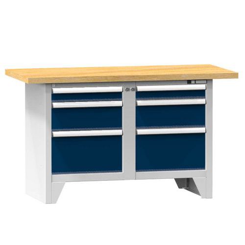 Stoły warsztatowe modułowe PS1-1M, 1500 x 700 x 880 mm, MULTIPLEX